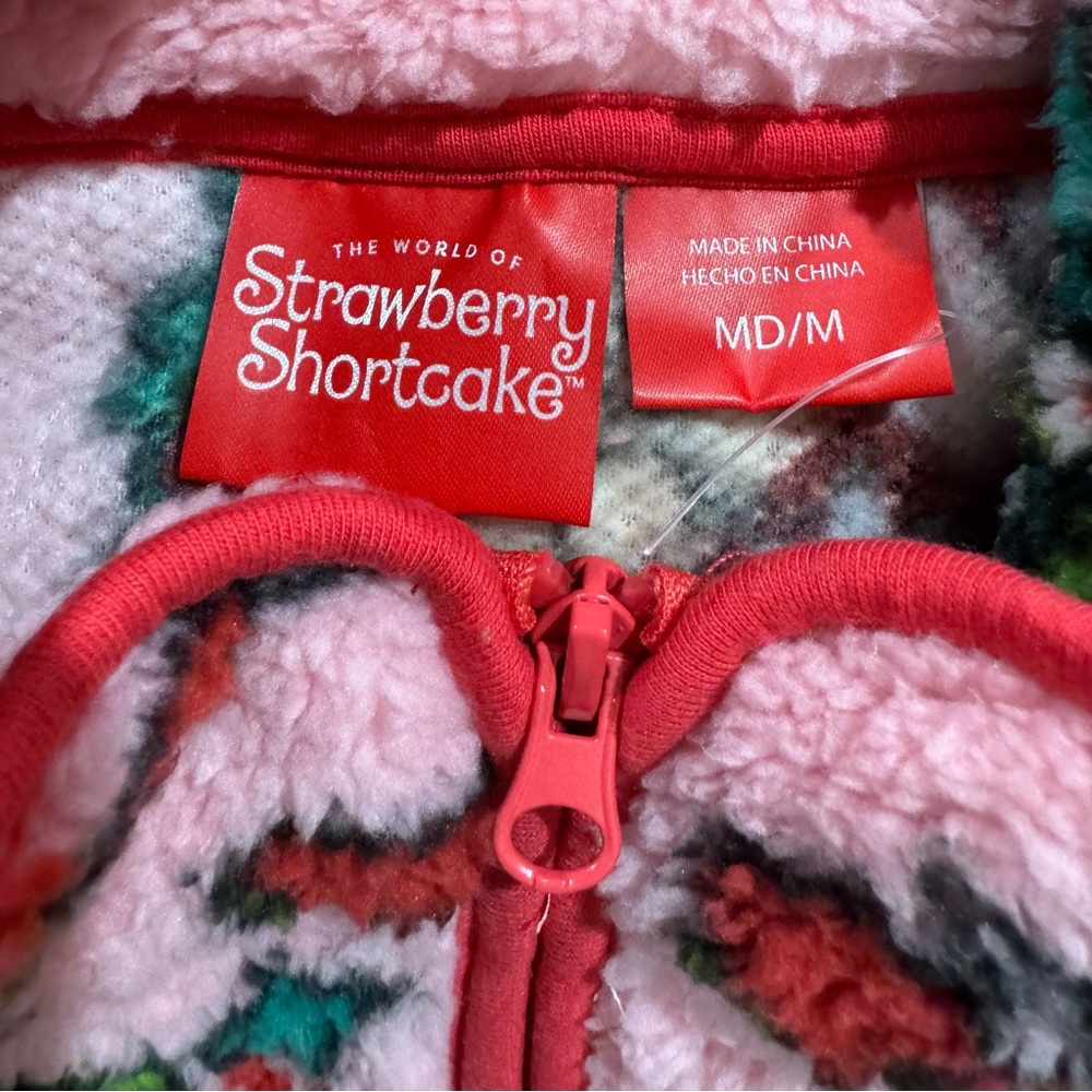 Pink Strawberry Shortcake Holiday Fleece Jacket - Picture 7 of 8